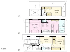 A号地 間取り:3LDK 延床面積:94.49平米 建物価格:2900万円